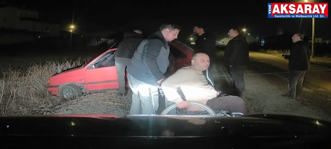 Engelli sürücü araçta mahsur kaldı