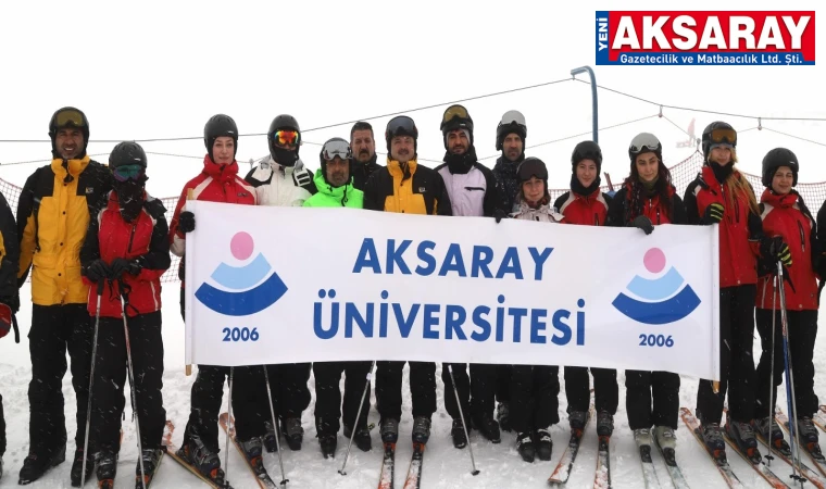 Erciyes’te kayak keyfi yaşadılar