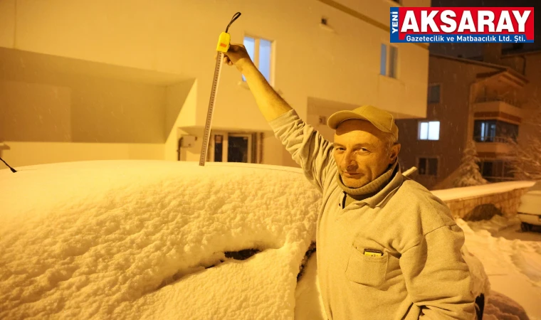 Güzelyurt ilçesine 14 santimetre kar yağdı