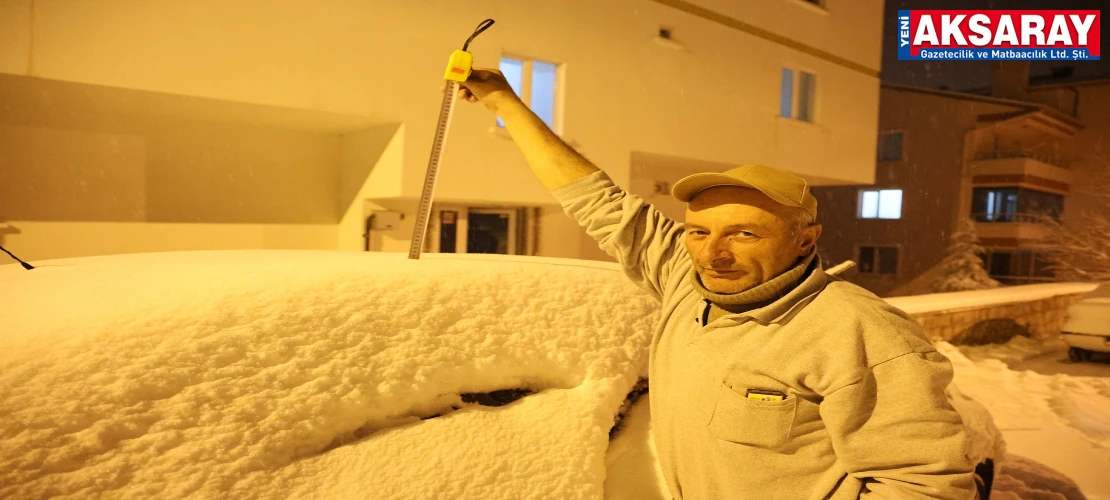 Güzelyurt ilçesine 14 santimetre kar yağdı