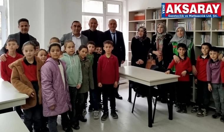 Helvadere Atatürk Ortaokulu Kütüphanesi yenilendi