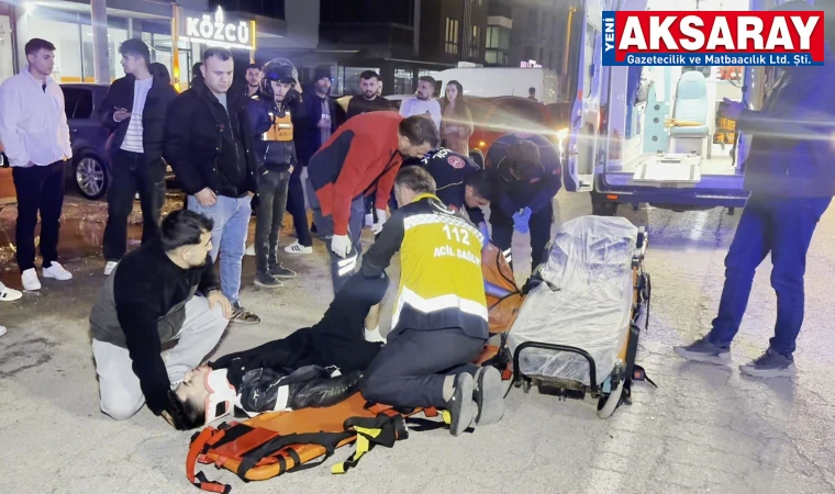 Otomobil ile motosiklet çarpıştı, sürücü ağır yaralandı