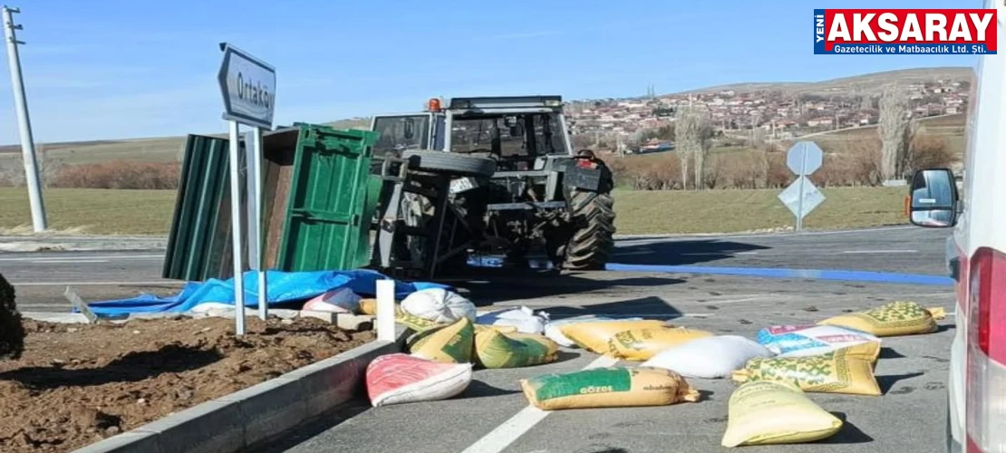 TIR ile traktör birbirine girdi