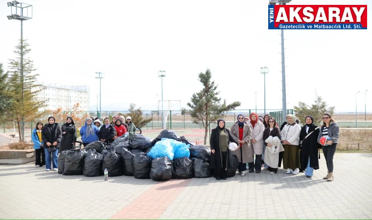 CEMALEDDİN AKSARAYİ KYK ÖĞRENCİLERİNDEN SIFIR ATIK SEFERBERLİĞİ Gençlerden doğaya nefes