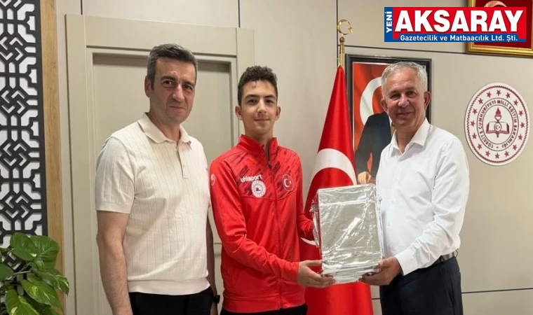 AKSARAY’A 3 TÜRKİYE ŞAMPİYONLUĞU BİRDEN: Altın Çocuk Yunus Aybars Emre’ye Milli Eğitim’den övgü