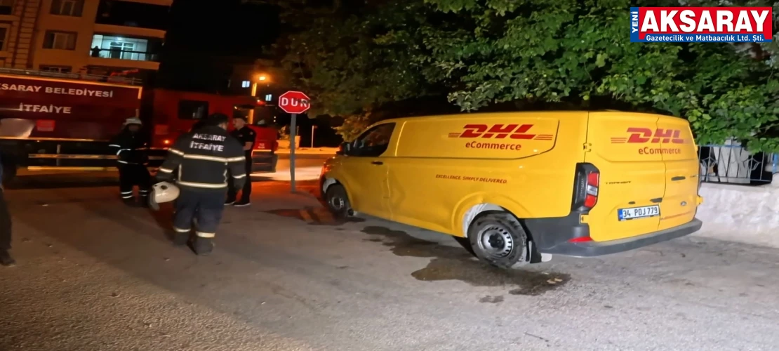 Aracı yakmak istedi, yakalandı