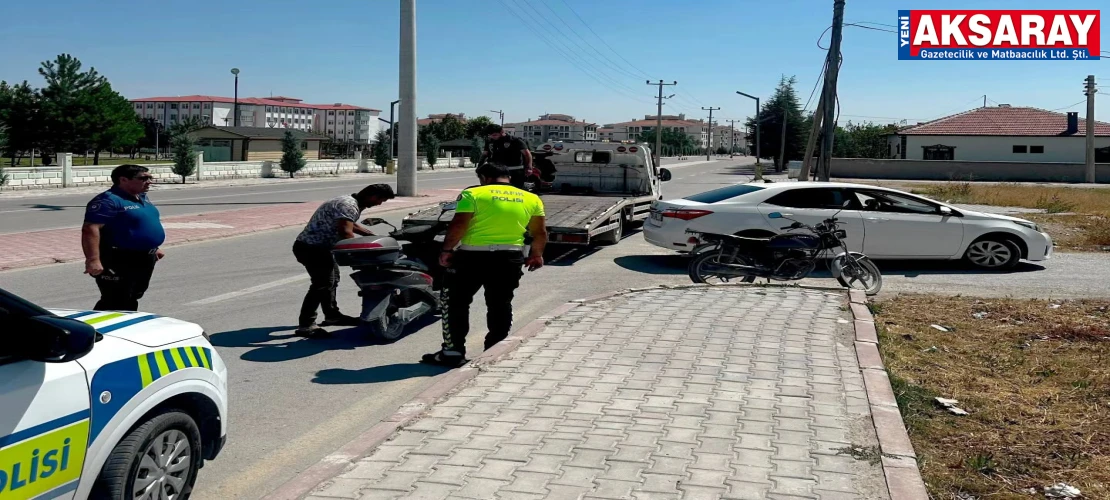 SULTANHANI’NDA MOTOSİKLET SÜRÜCÜLERİNE SIKI DENETİM  Kasksız sürücüye izin yok