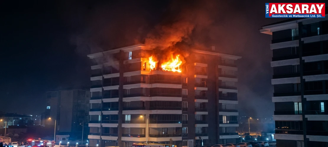 8 Katlı binada yangın paniği