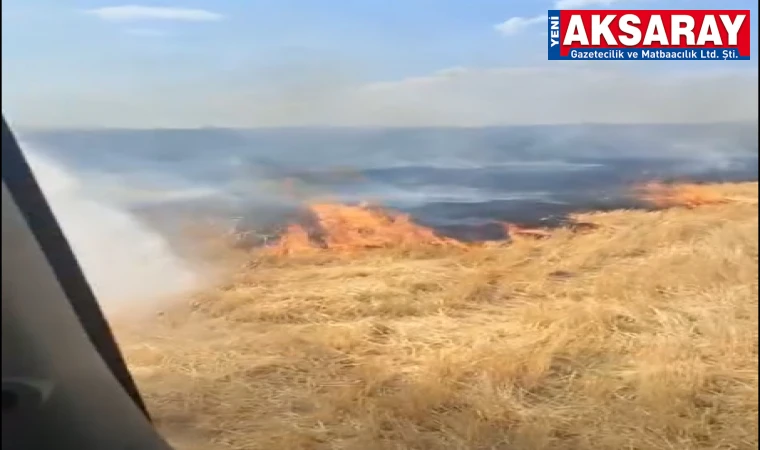 Anız yangınına Ortaköy İtfaiyesinden hızlı müdahale