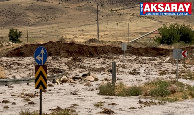 Ankara yolunu sel bastı, yol trafiğe kapatıldı