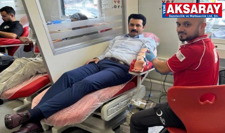 Kaymakam kan bağışına destek verdi
