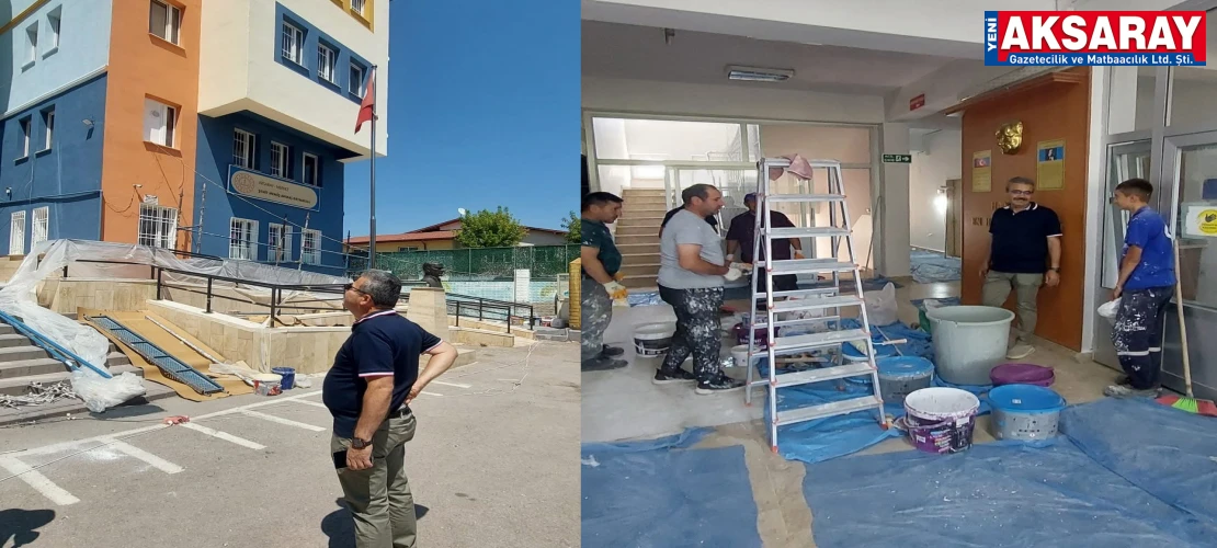 Okulların bakım ve onarım çalışmaları incelendi