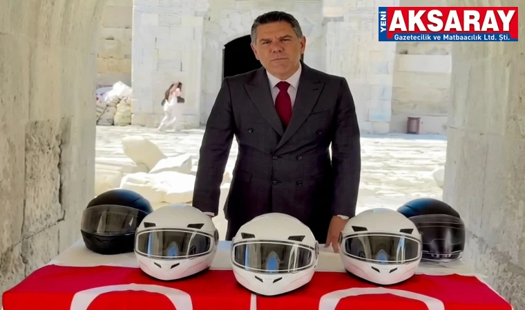 Sultanhanı’da can güvenliği için ücretsiz kask kampanyası başlatıldı