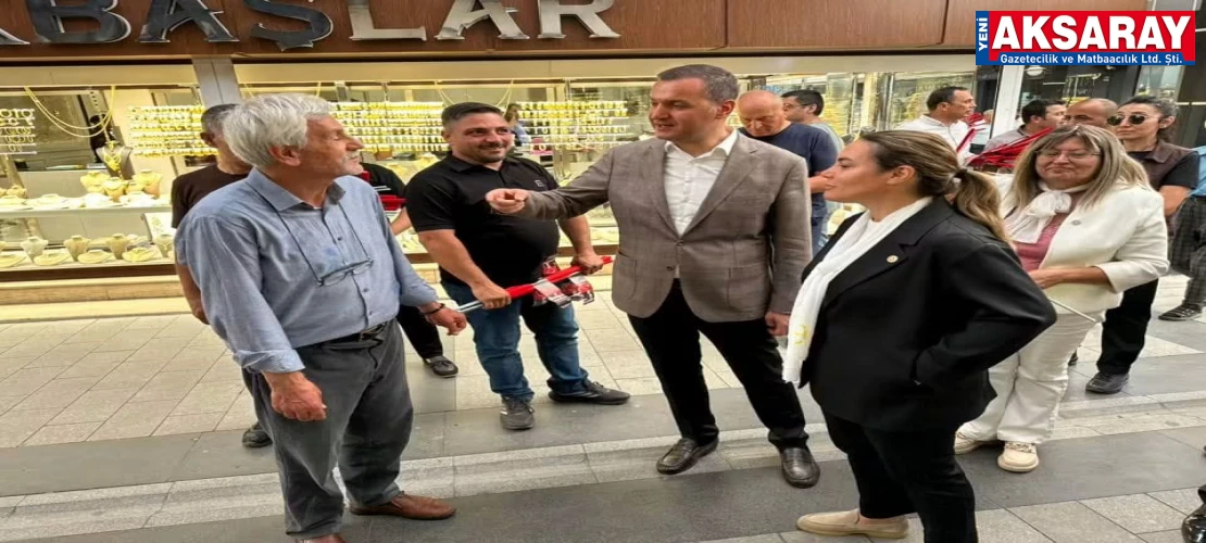 Aksaray’da esnaf ziyareti yaptı
