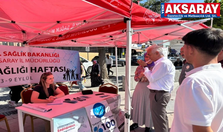 HALK SAĞLIĞI HAFTASI  "Kaybetmeden Fark Et" standı