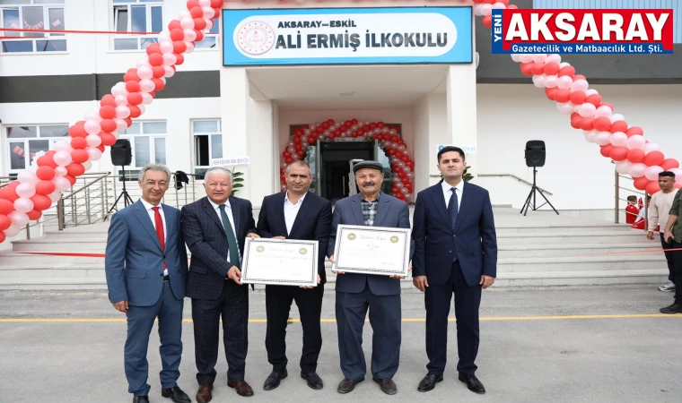 Hayırseverin yaptırdığı okul törenle açıldı