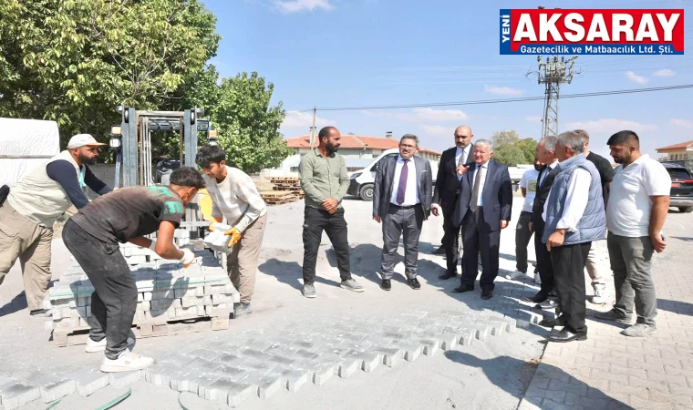 Kilitli taş ve yol çalışmaları yerinde incelendi