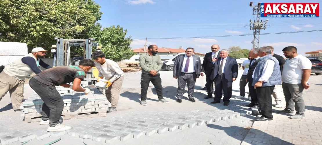 Kilitli taş ve yol çalışmaları yerinde incelendi