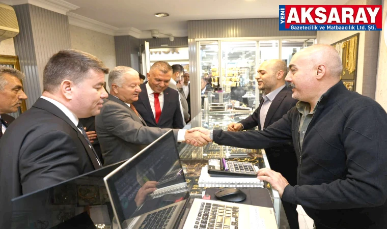 Vali Duru ve Başkan Dinçer’den kapalı çarşı esnafına ziyaret