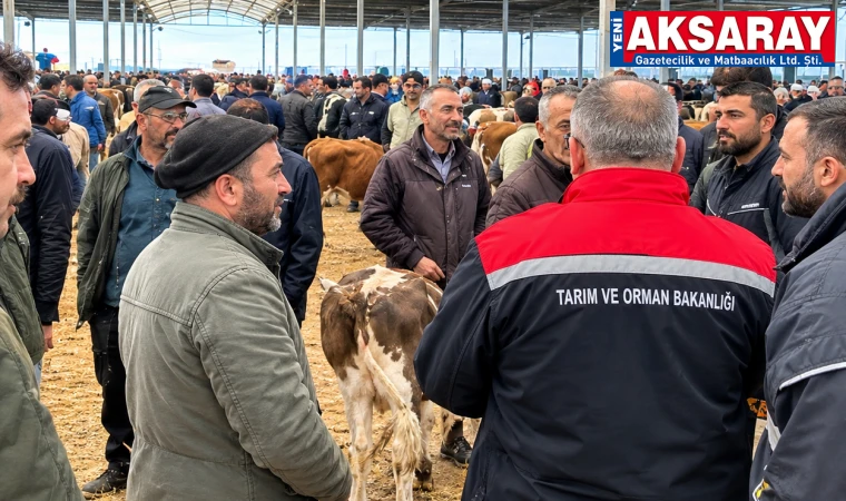 Aksaray’da hayvan pazarı kontrol altında