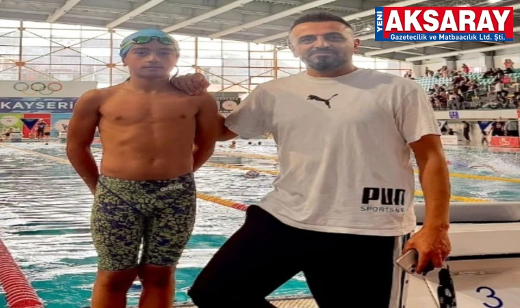 YUSUF KAYRA KUZAN'DAN BÜYÜK BAŞARI Aksaray yüzmede yıldızını arıyor