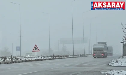 Konya yolunda görüş mesafesi 30 metreye kadar düştü