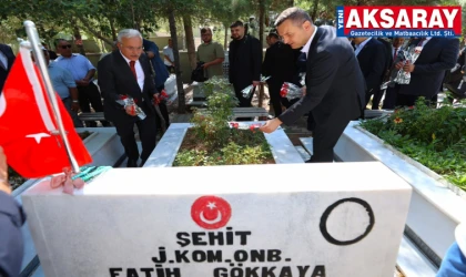 15 TEMMUZ DEMOKRASİ VE MİLLİ BİRLİK GÜNÜ’NDE Aksaray Şehitliği ziyaret edildi