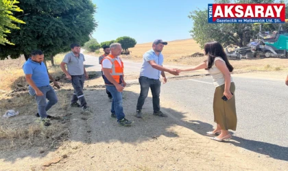 Asfalt çalışmaları yerinde inceledi