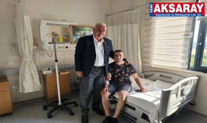 Mağarada yaralanan hemşehrimizi ziyaret etti