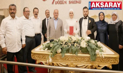 Destek projesiyle evlenen çiftin nikah şahidi oldular