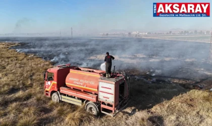 KORKU DOLU ANLAR YAŞANDI Ot yangını ormanlık alana sıçramadan söndürüldü