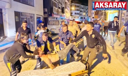  KAVGAYA MÜDAHALE EDEN POLİSE BIÇAK VE SANDALYELİ SALDIRI  2'si polis 4 yaralı