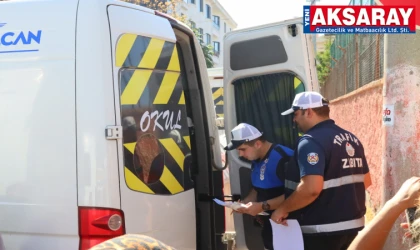 Zabıta okul servislerini denetledi