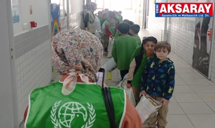 Minik yüreklerden Gazze’ye destek