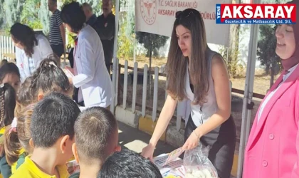 Öğrencilere sağlıklı beslenme ve hijyen anlatıldı