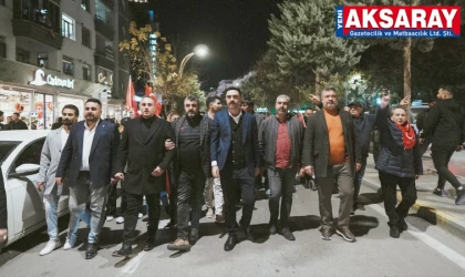 Ülkücü gençlerden Cumhuriyet yürüyüşü