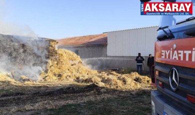 Saman balya yangını kontrol altına alındı