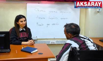 Engelli Cumali için okuma yazma kursu açıldı