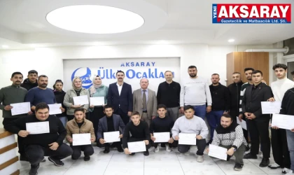ÜLKÜ OCAKLARI VE MEB İŞ BİRLİĞİ Kurs sonunda Sertifika aldılar