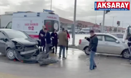 Araçlar çarpıştı hasar oluştu