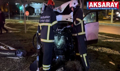 Araçta yangın paniği
