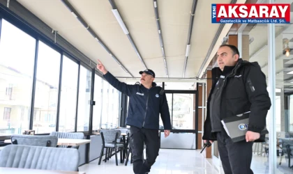 İzinsiz tente ve çıkmalar denetlendi