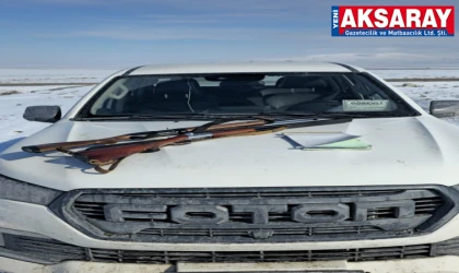 Kaçak avcıların tüfeğine el konuldu