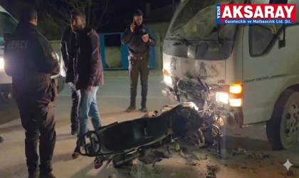 Kazada motosiklet sürücüsü yaralandı