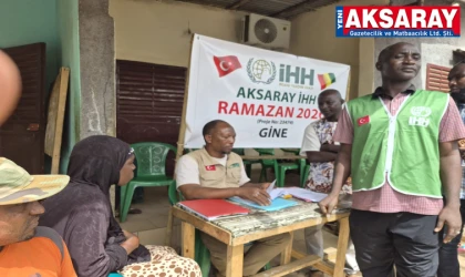 Aksaray İHH’dan Gine’de Ramazan kumanya dağıtımı