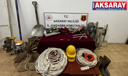 ESKİL’DE KAÇAK KAZI OPERASYONU  Define avcıları tam teşekküllü