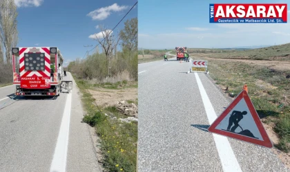 AKİN-BALCI YOLU Yol çizgileri ve işaretler yenileniyor