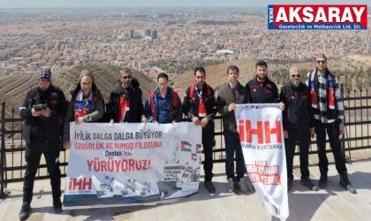 Aksaray İHH Arama Kurtarma Ekibinden anlamlı yürüyüş