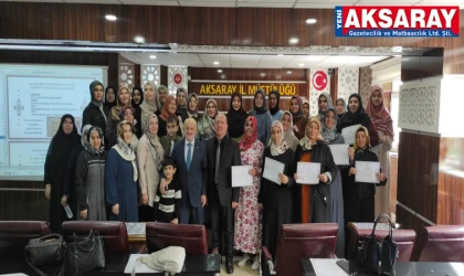 AKSARAY'DA ANLAMLI KURS  38 Kadın kursiyer Gassallık Belgesi’ni aldı