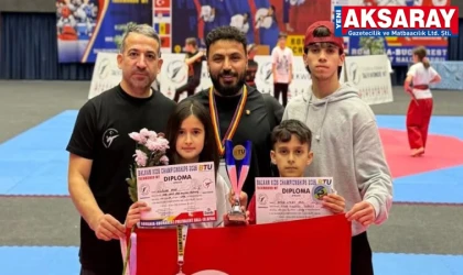 BÜKREŞ’TEN GÜMÜŞ MADALYA VE KUPAYLA DÖNDÜK Aksaraylı minikler Balkanları titretti